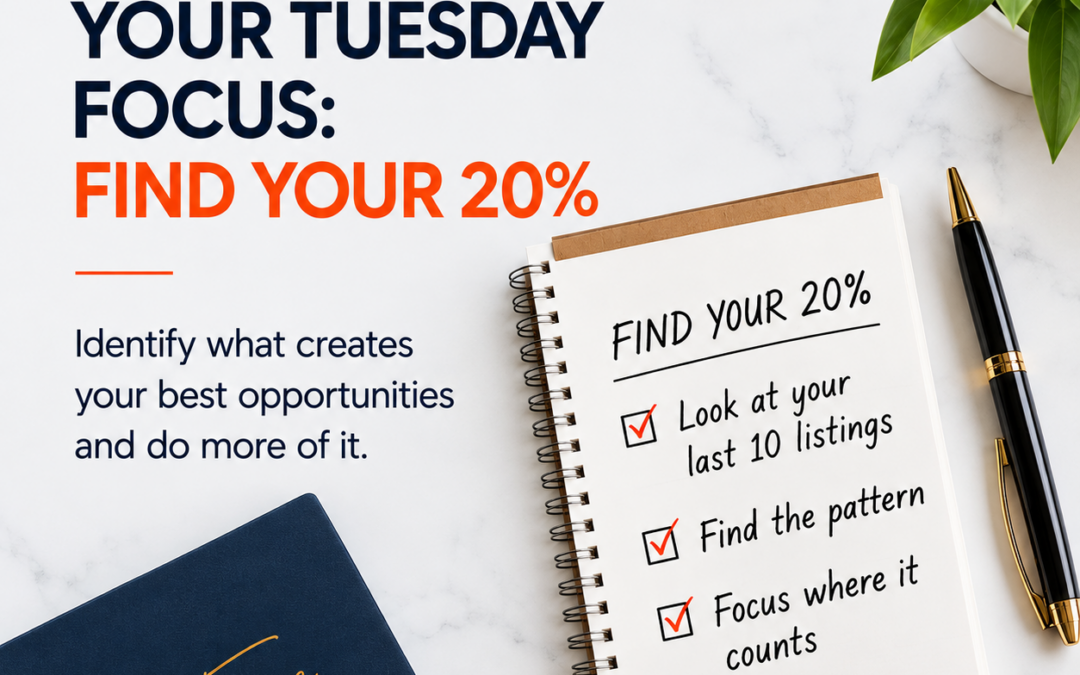 YOUR TUESDAY FOCUS: FIND YOUR 20%!